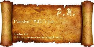 Pandur Márta névjegykártya