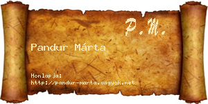 Pandur Márta névjegykártya
